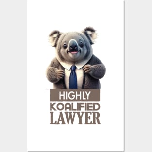 Just a Highly Koalified Lawyer Koala 3 Posters and Art